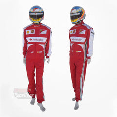 2013 Fernando Alonso Ferrari F1 bestickter Rennanzug