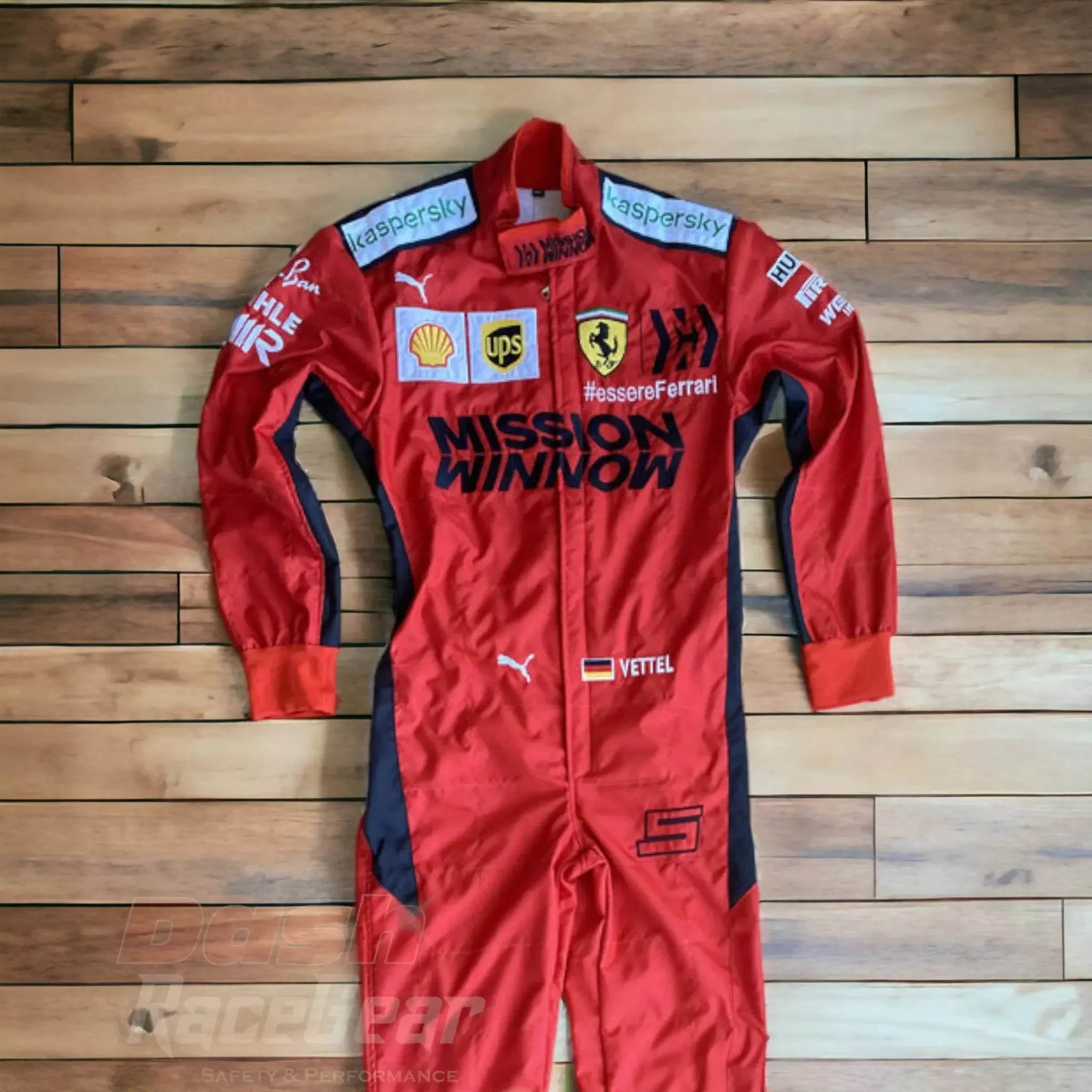2020 Sebastian Vettel Ferrari Mission Winnow F1 Embroidered Racing suit