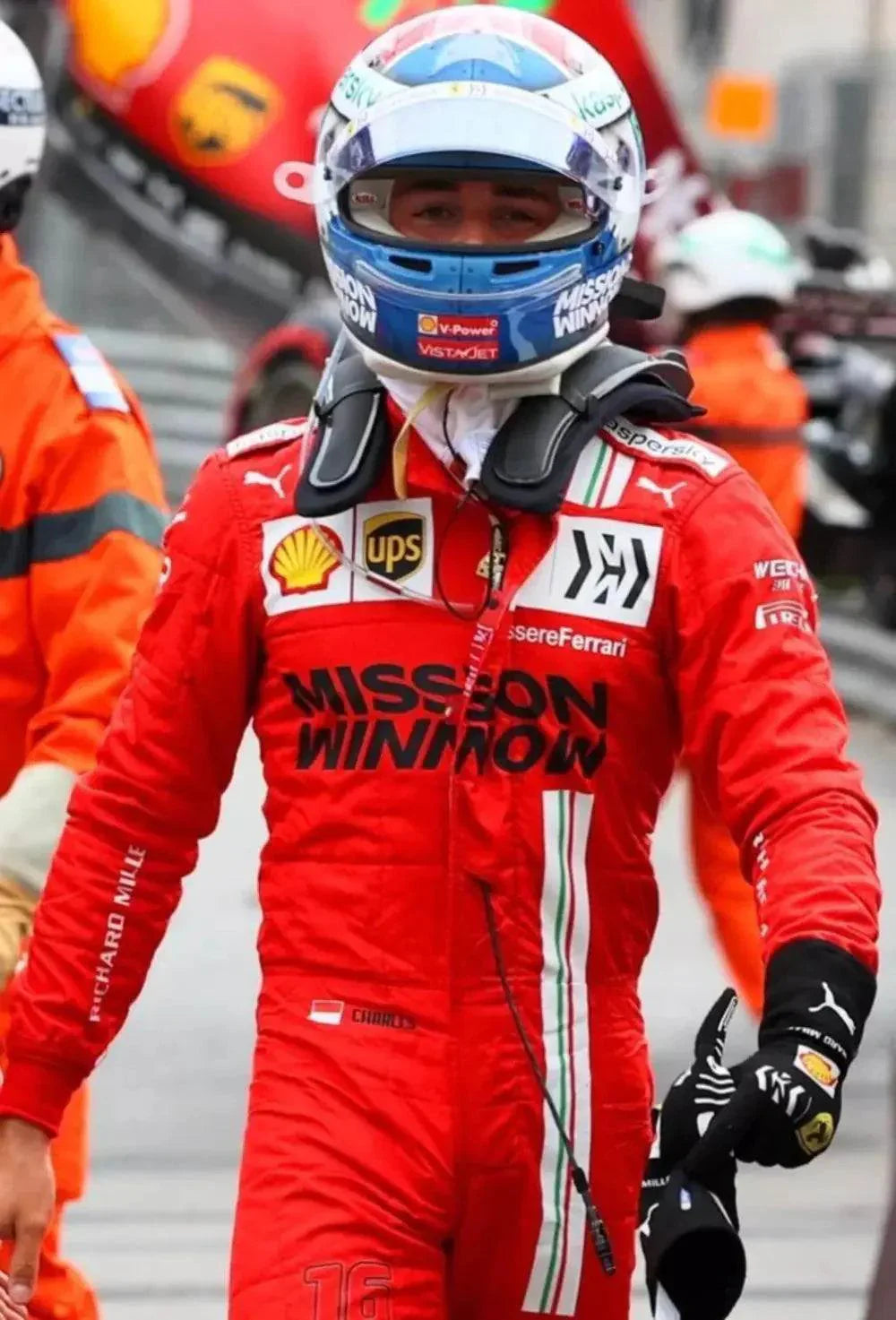 2021 Charles Leclerc Ferrari Monaco GP F1 gloves