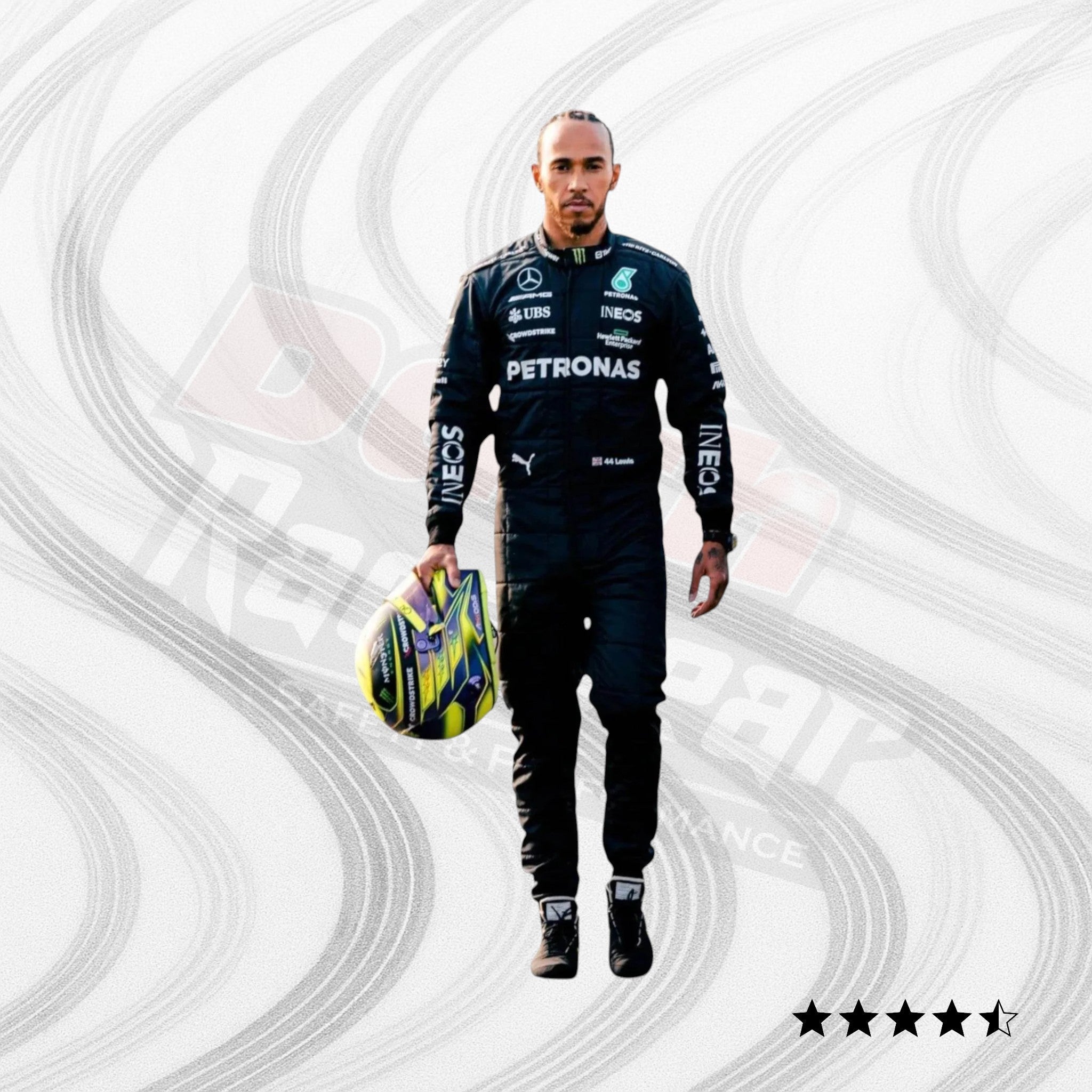 2023 Lewis Hamilton Mercedes F1 Kids Replica Race Suit