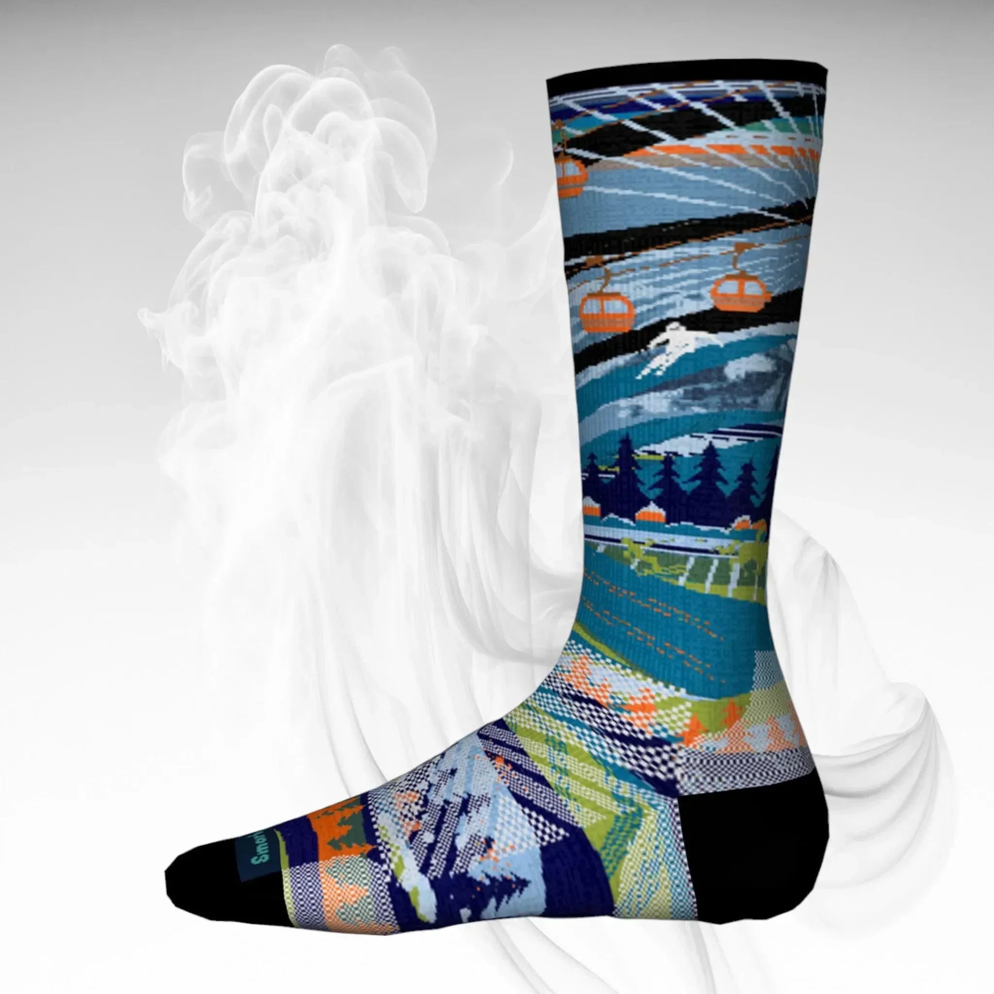 2023 Smartwool JR Zero Cushion Skication Socks Blue