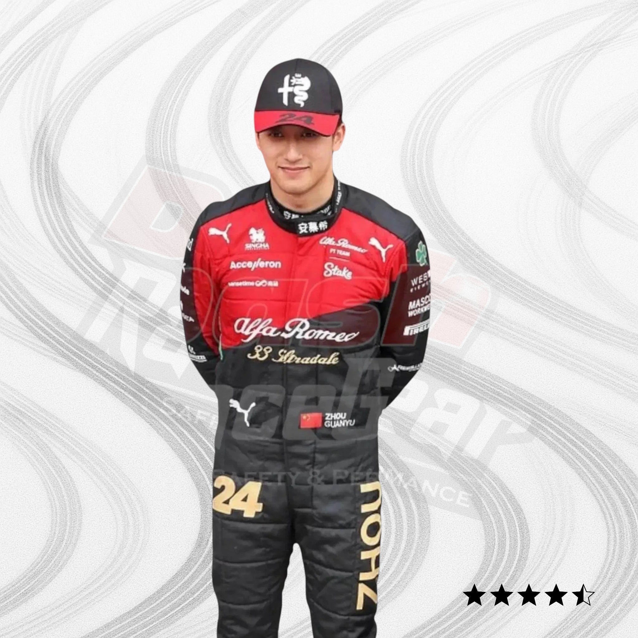 2023 Zhou Guanyu Alfa Romeo F1 Race Suit