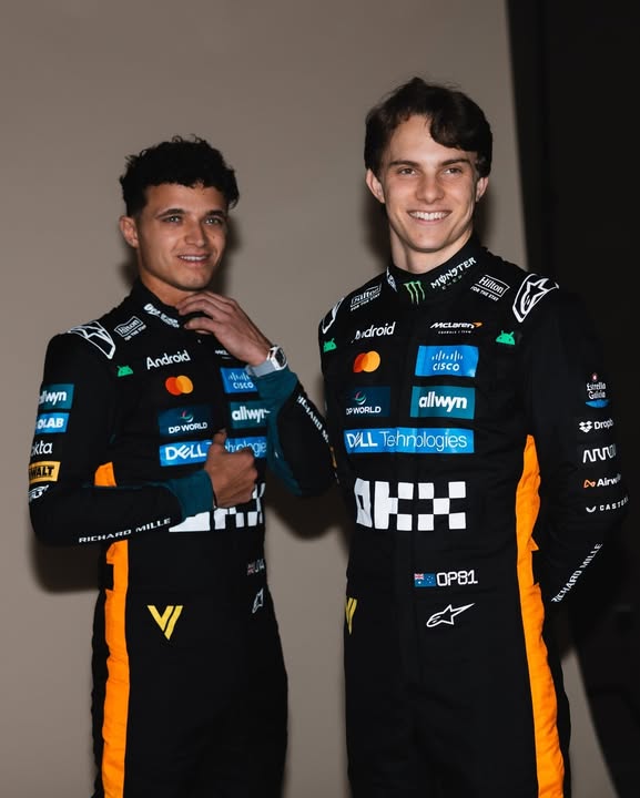 Front view of 2025 Lando Norris F1 Abu Dhabi GP replica race suit
