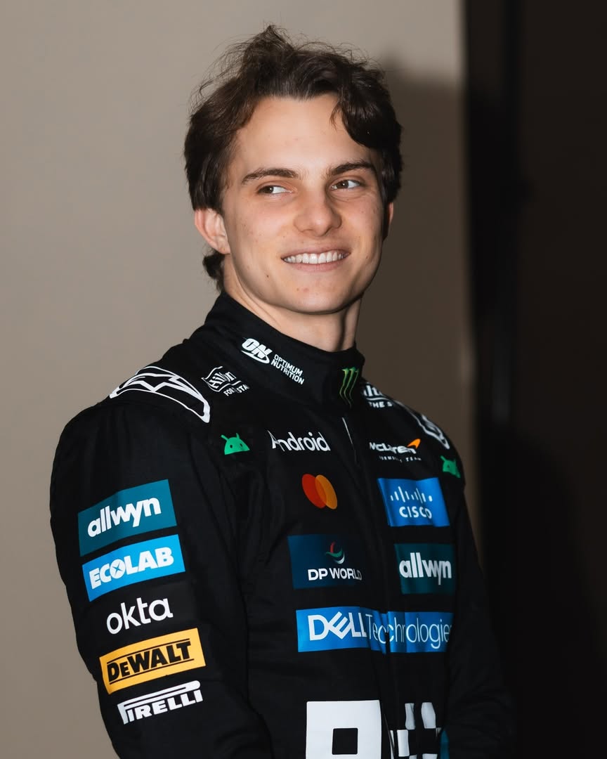 Close up of premium fabric and stitching on 2025 Lando Norris F1 race suit replica