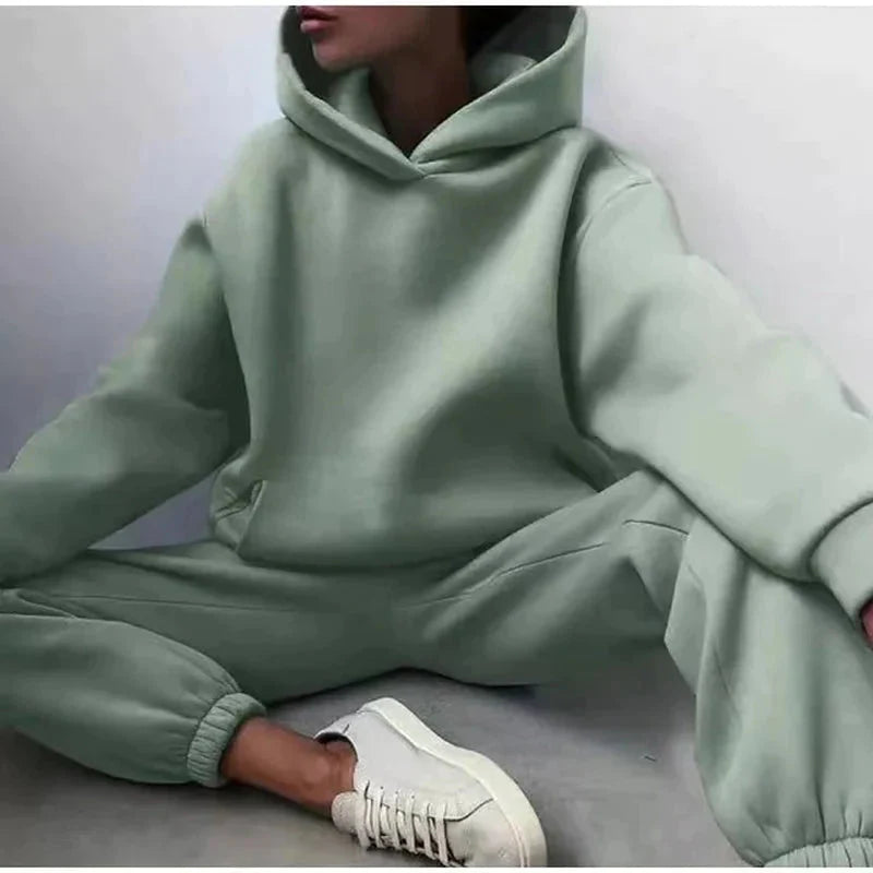 Two-Piece Tracksuit Set Green