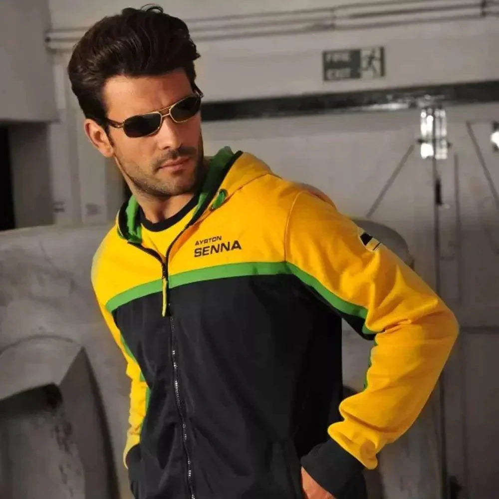 Ayrton Senna Zip Hoodie Helmet