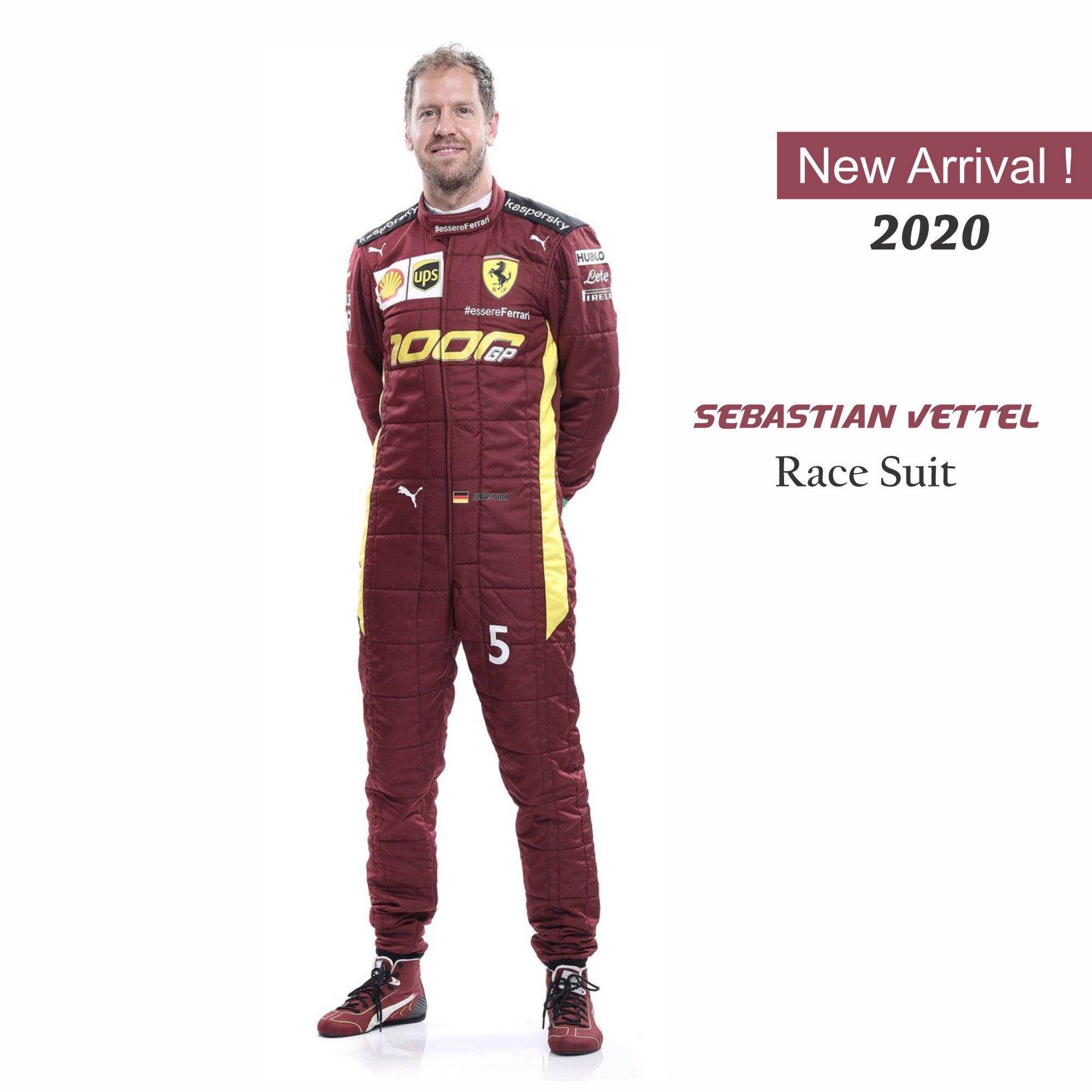 Charles Leclerc Sebastian Vettel 2020 F1 Replica Race Suit - Scuderia Ferrari 1000s