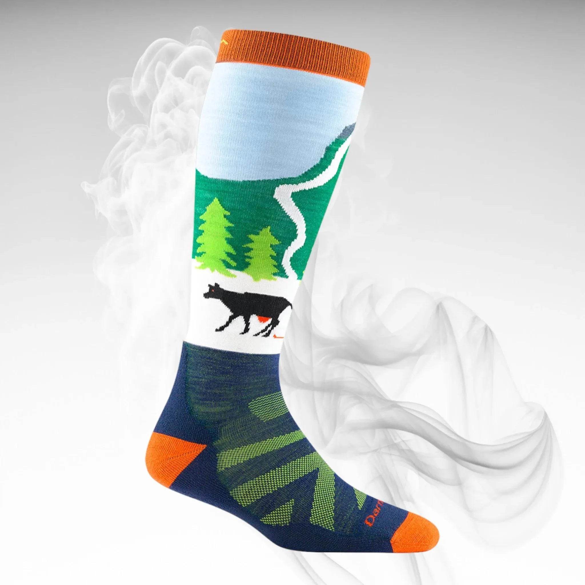 Darn Tough JR Pow Cow Midweight Ski Socks