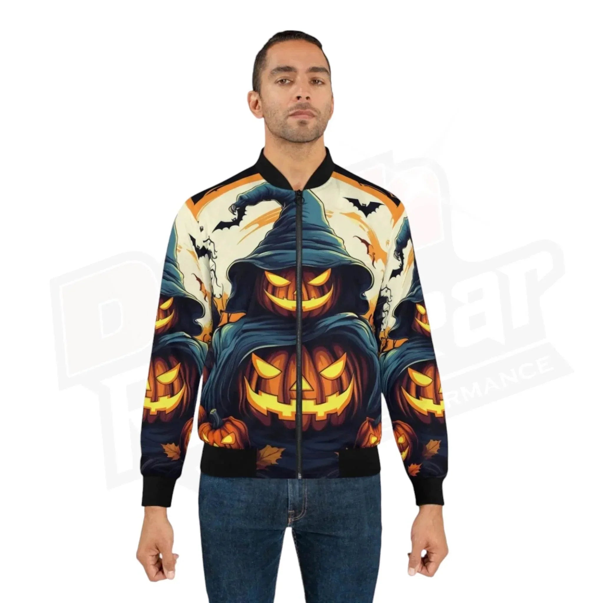 Halloween Jack O Lantern Unisex Bomber Jacket