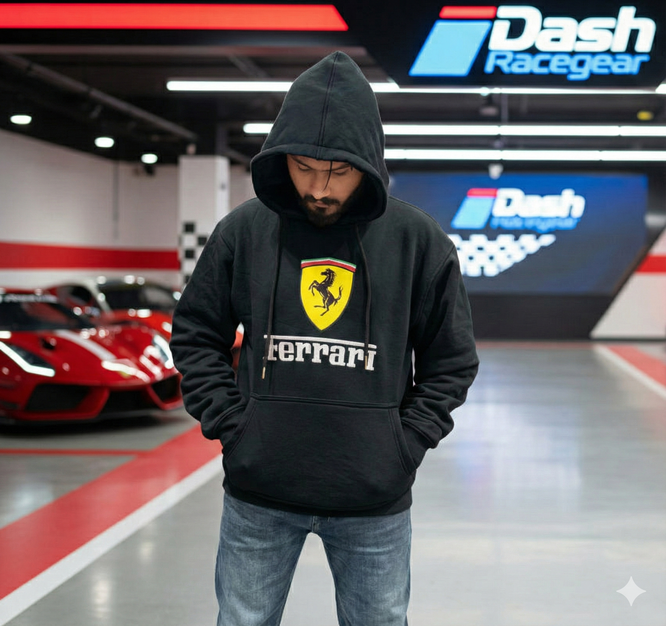 Ferrari Red 480 GSM Cotton Hoodie – Limited Edition - Dash Racegear