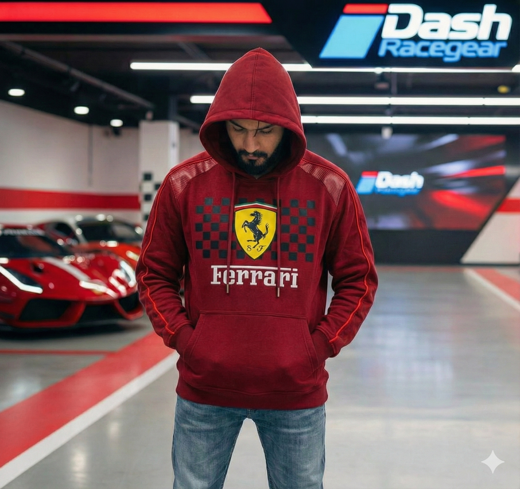 Ferrari Red 480 GSM Cotton Hoodie – Limited Edition - Dash Racegear