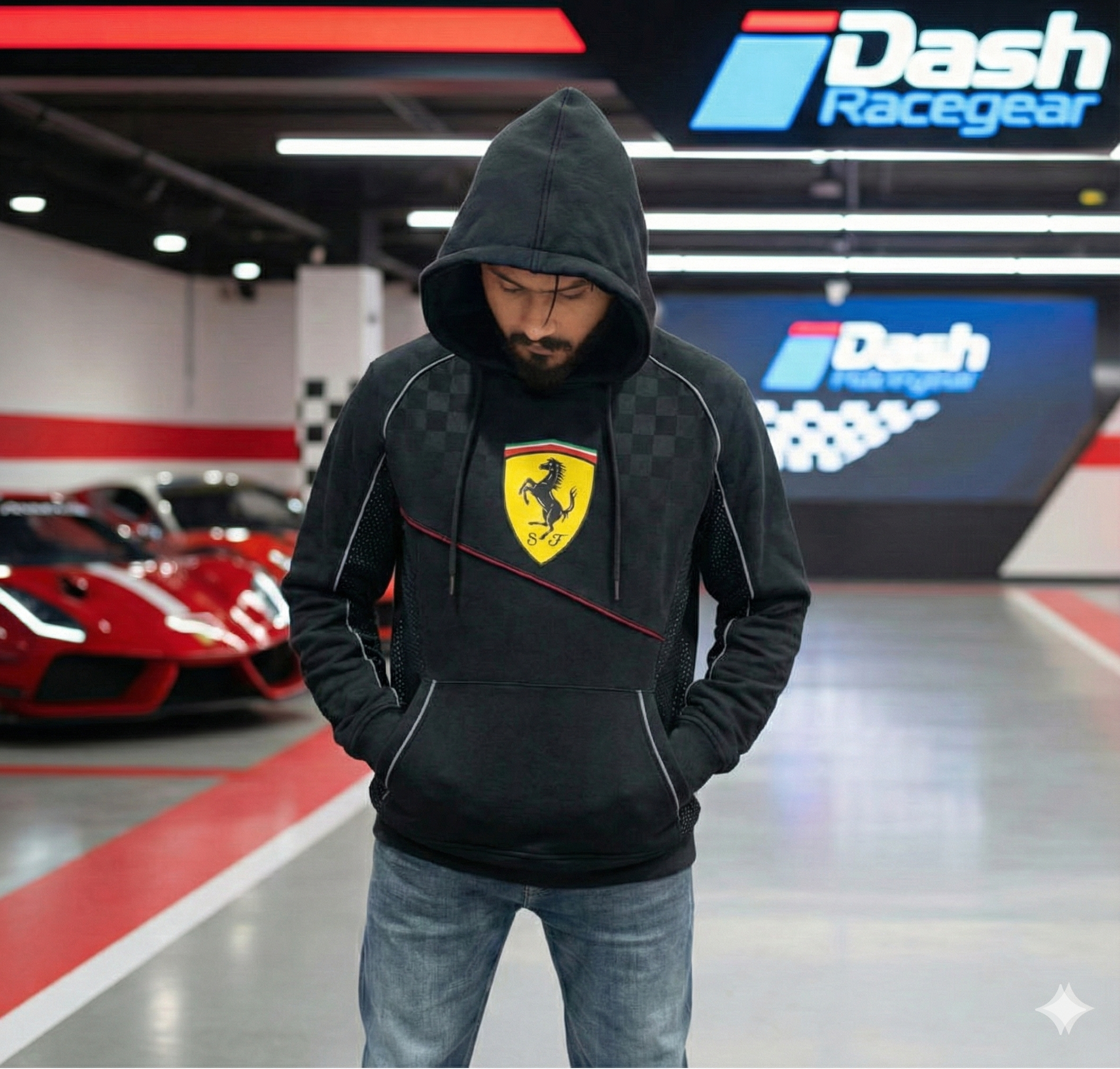 Ferrari Red 480 GSM Cotton Hoodie – Limited Edition - Dash Racegear