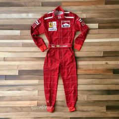 Michael Schumacher 1996 Ferrari F1 bestickter Rennanzug 