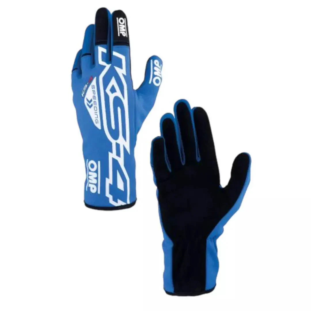 OMP KS-4 Kart Gloves Blue
