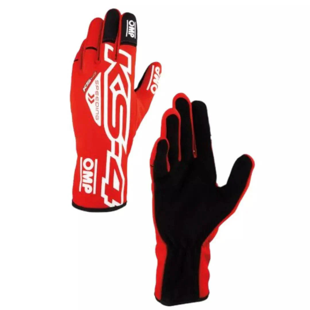OMP KS-4 Kart Gloves Red
