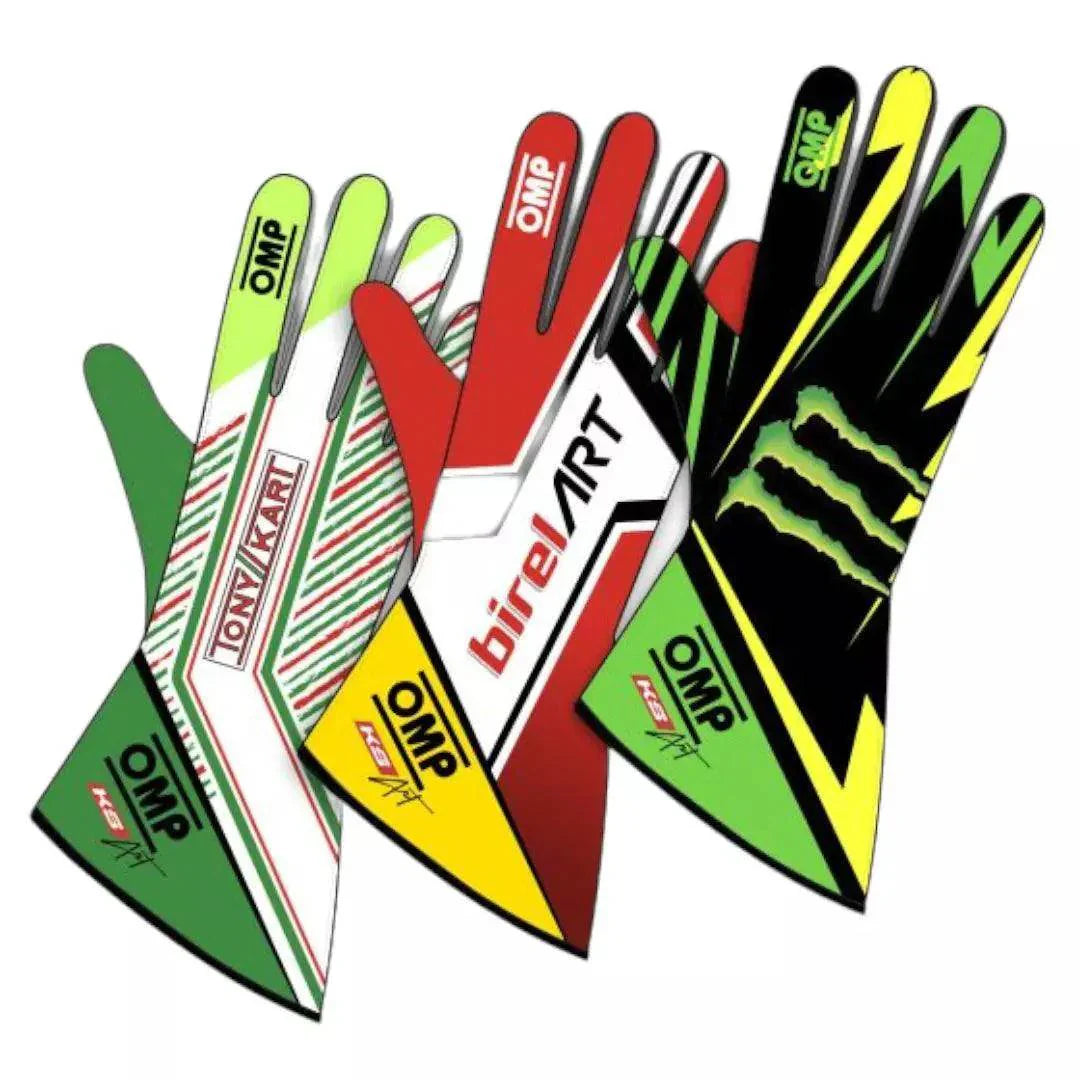 OMP KS Art Custom Design Kart Gloves - Child Sizes
