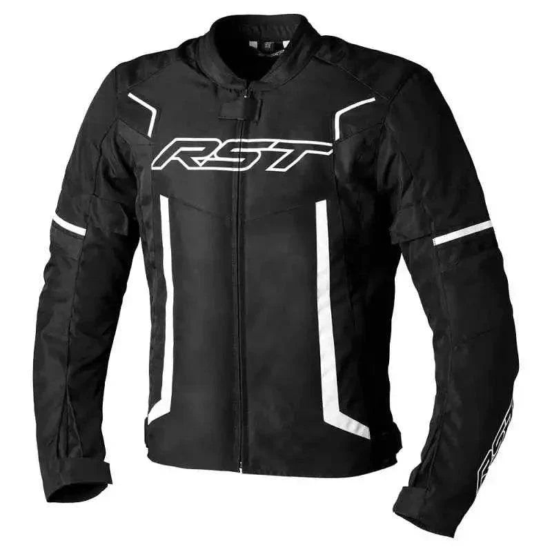 PILOT EVO CE MENS TEXTILE JACKET BLACK WHITE