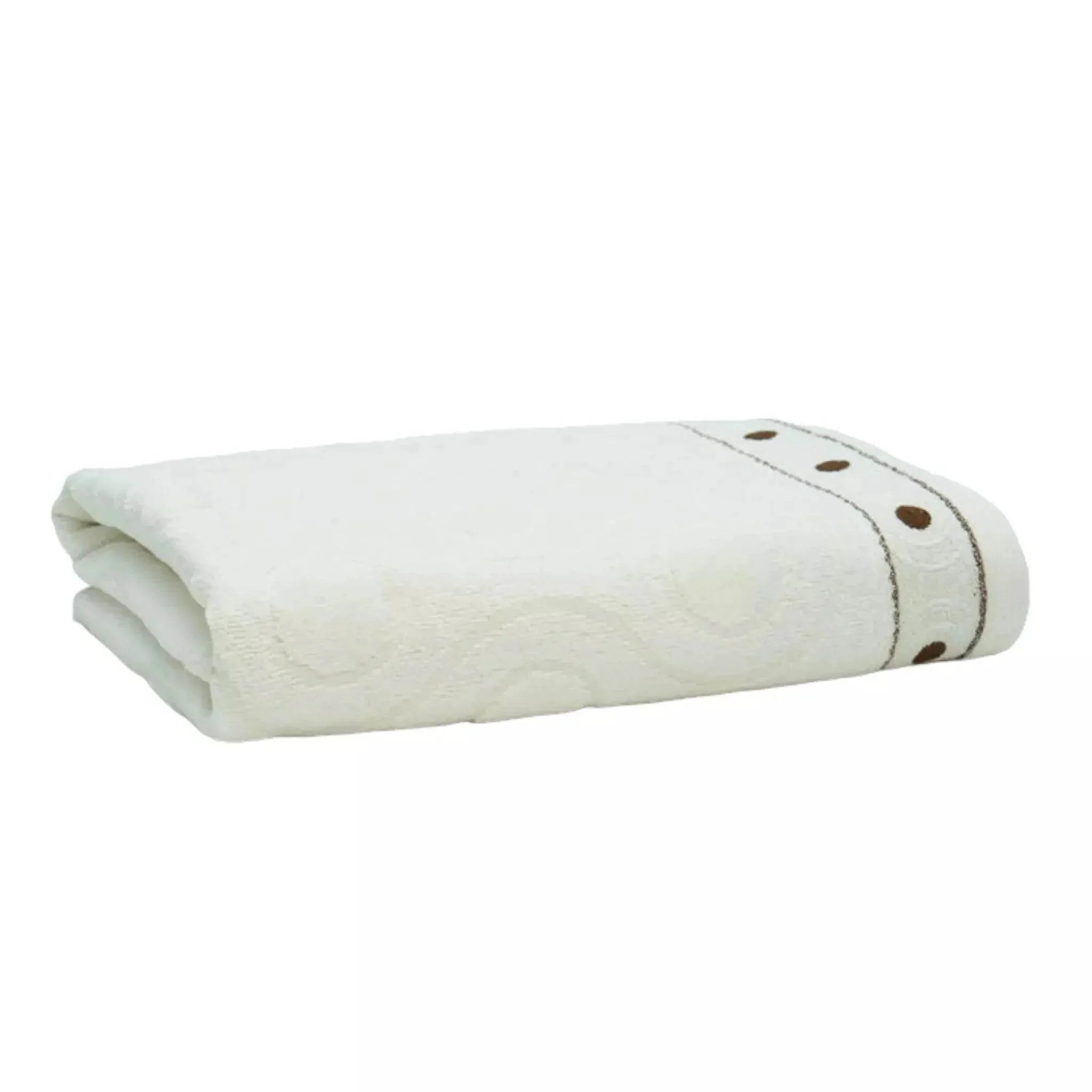 Premium Quality Soft Cotton Towel (Creamy White) LARGE (27 X 54 INCHES)