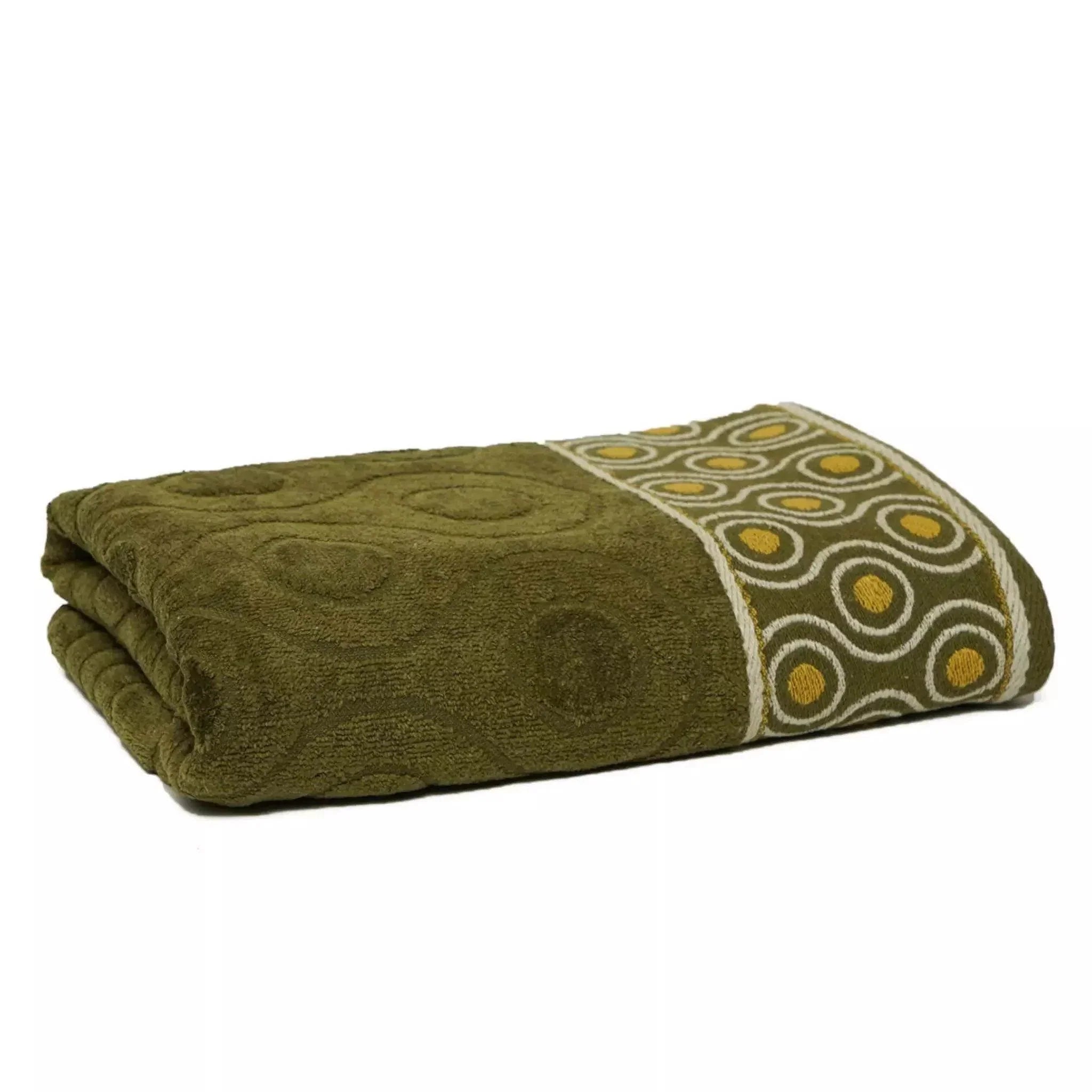 Premium Quality Soft Cotton Towel (Green) LARGE (27 X 54 INCHES)