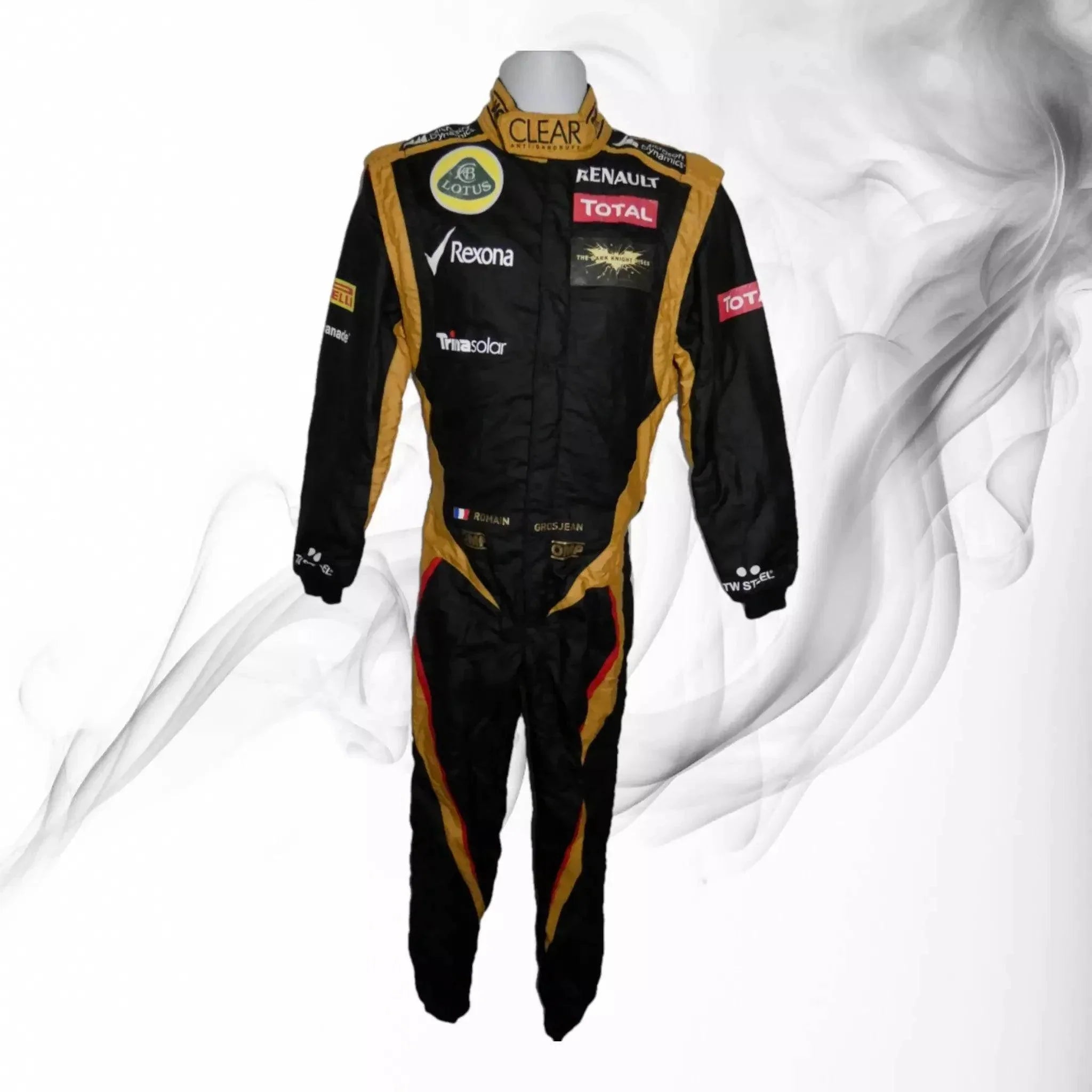 Romain Grosjean 2012 British GP ‘The dark knight rises’ Lotus F1 race suit