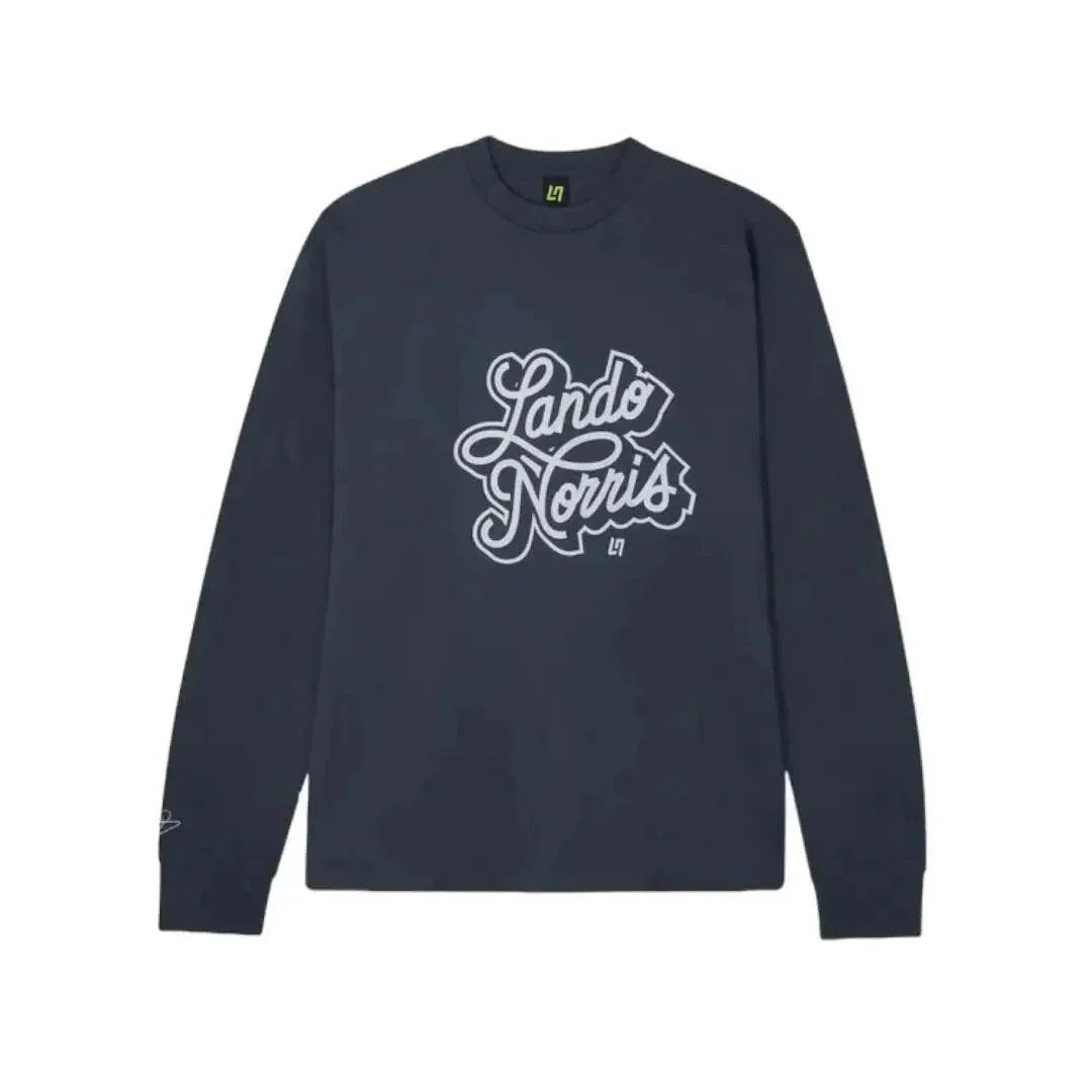 SCRIPT PETROL BLUE LONG SLEEVE TEE Men's
