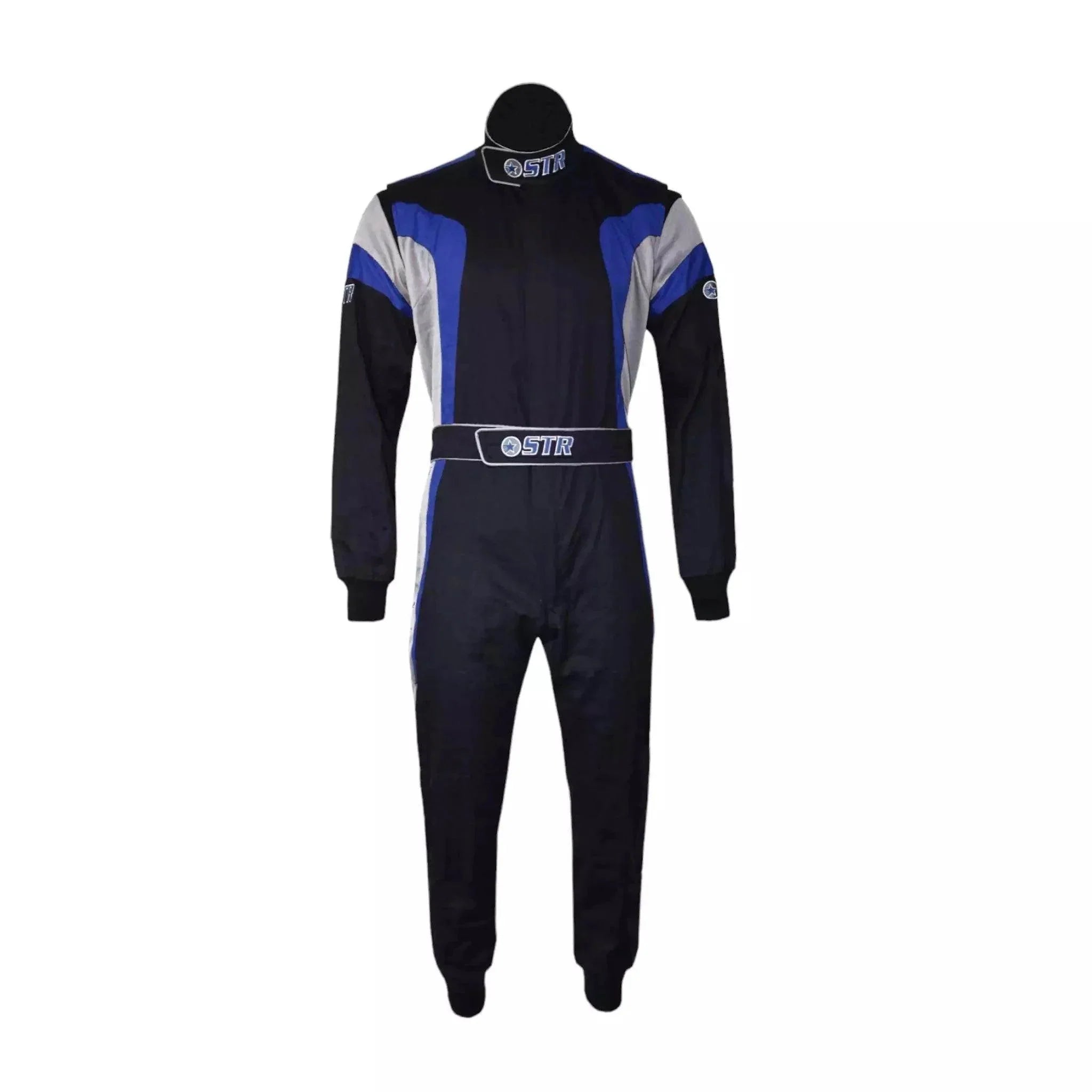 STR 'Podium' Race Suit Black Blue White Black