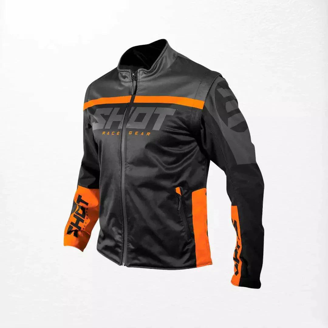 Shot Softshell Lite 2.0 Enduro Jacket Black-Orange XX-Large