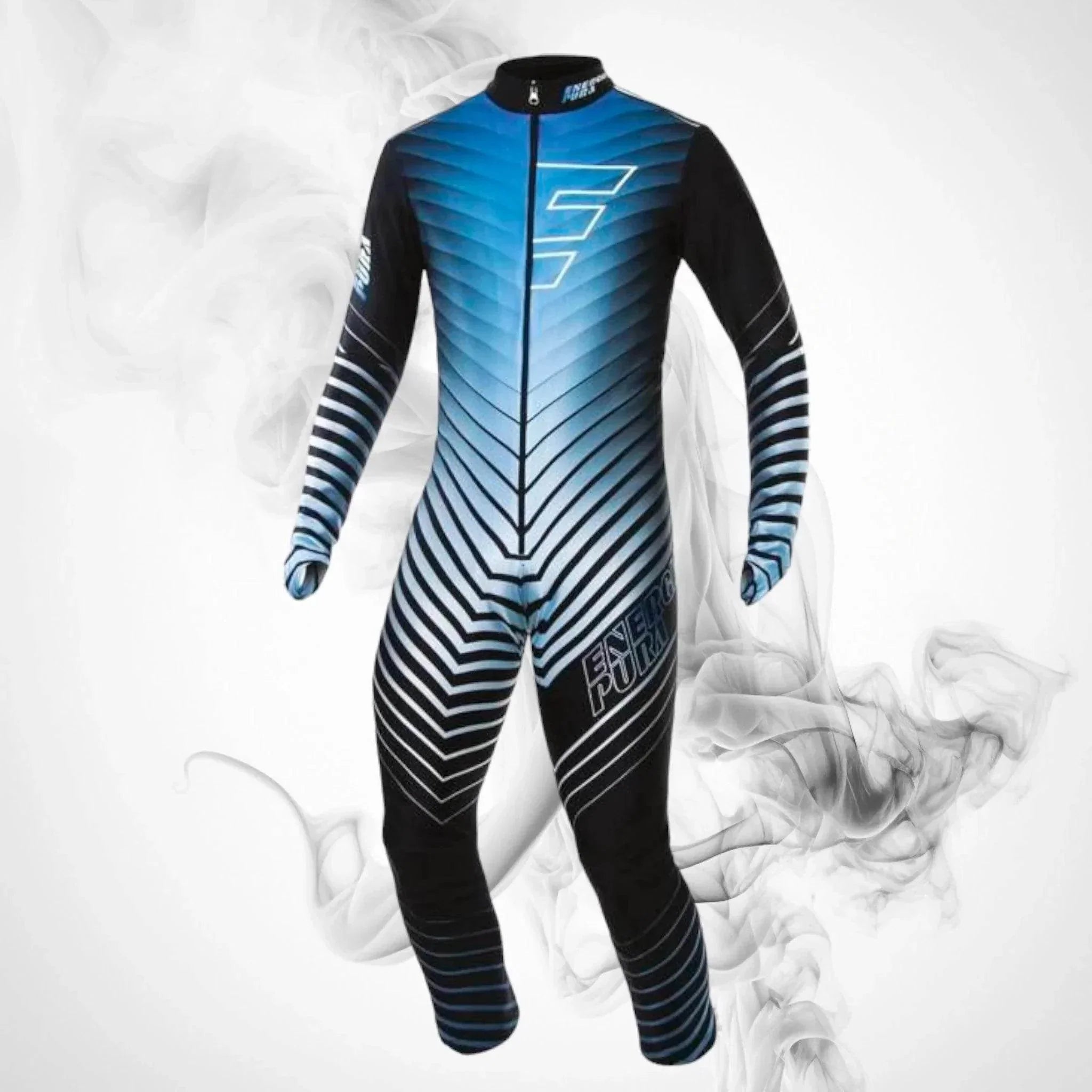 Ski Race Suit ENERGIAPURA Life padded Active Black Turquoise