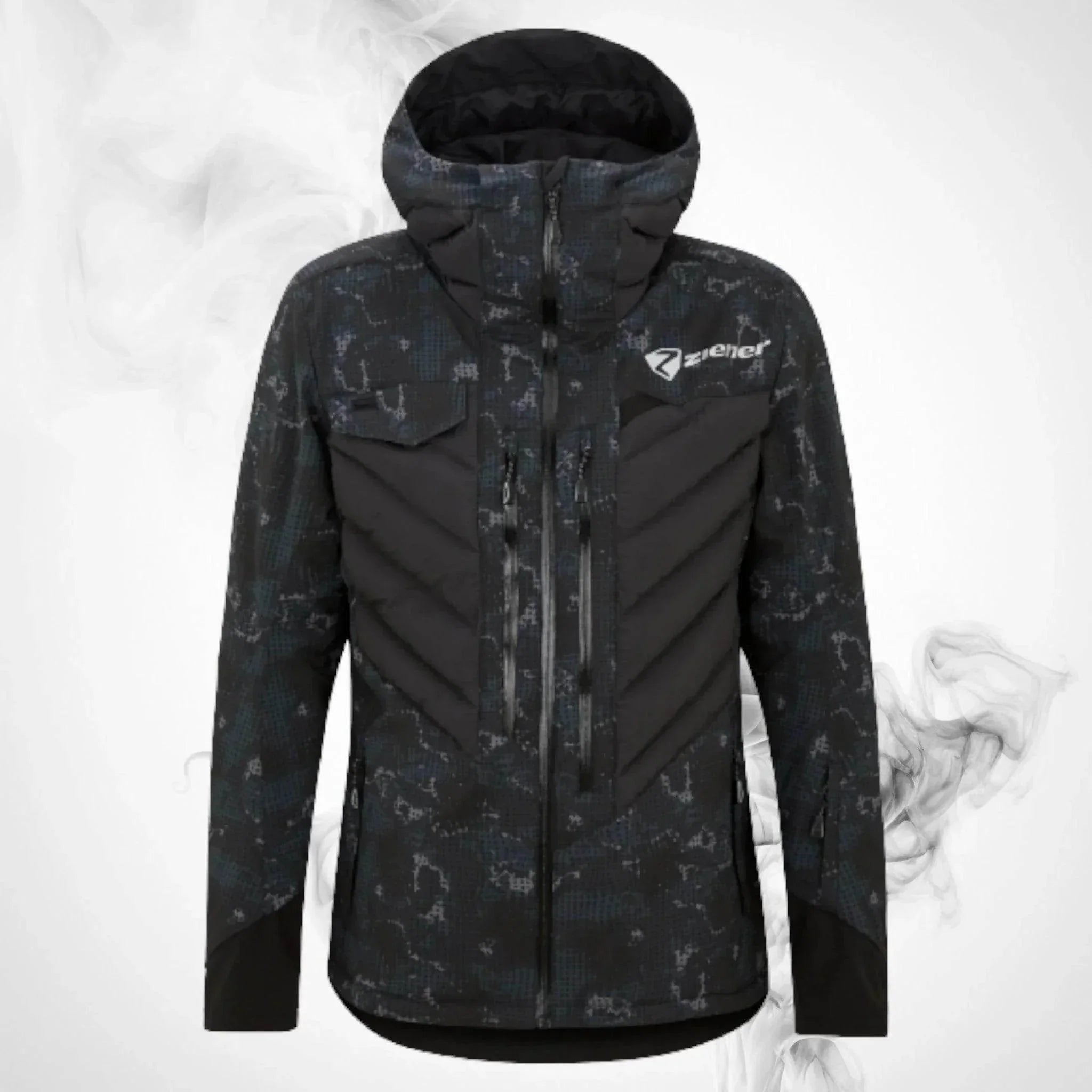 Ski Ziener RCE Coach Jacket Man Black Foggy Print