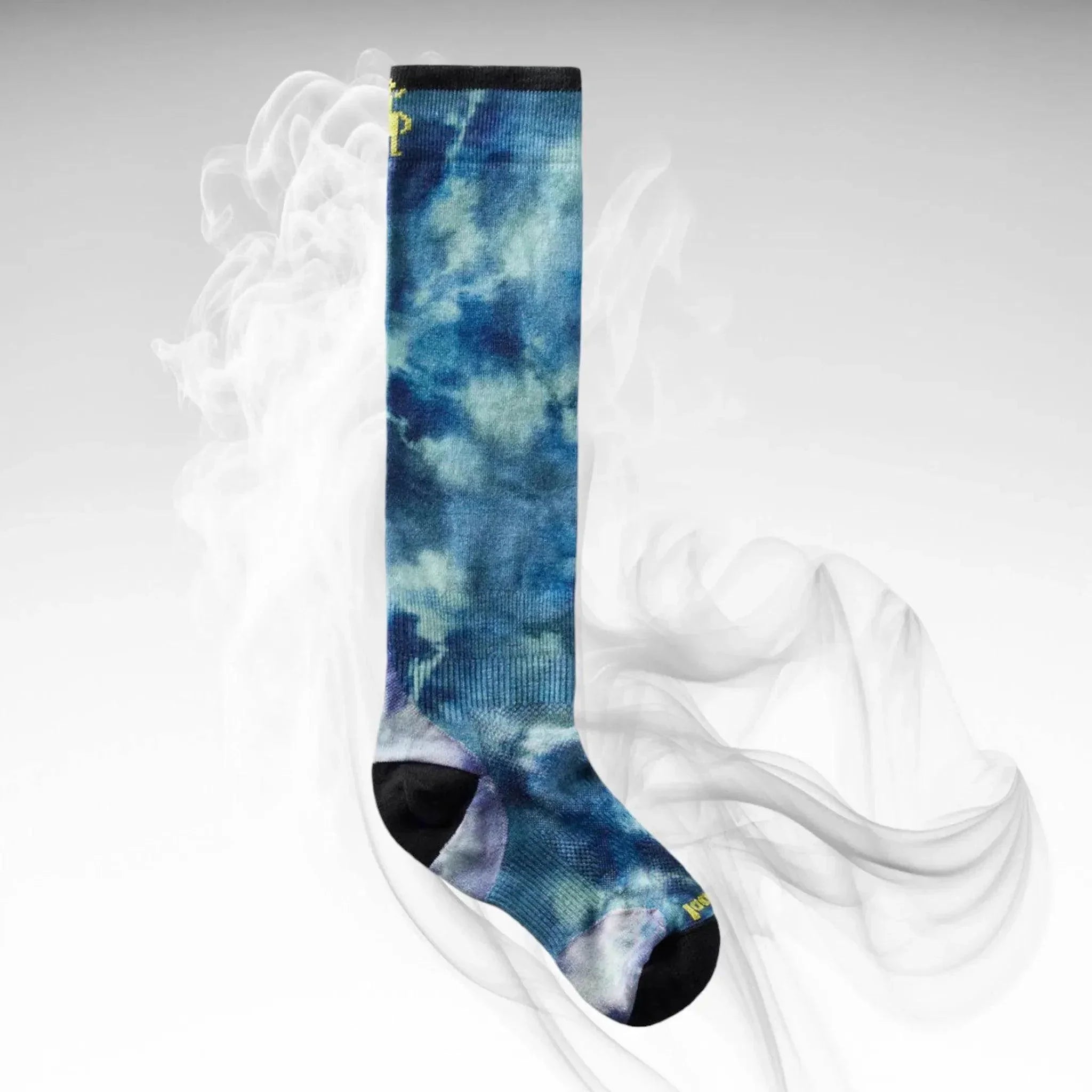 Smartwool JR Zero Cushion Tie-Dye Ski Socks Navy Blue