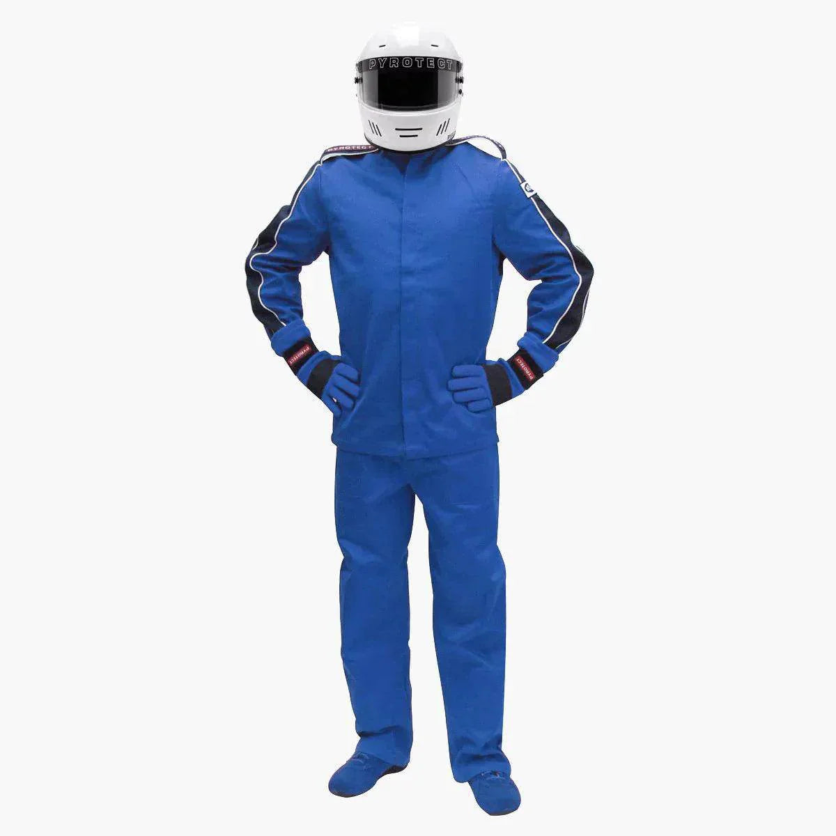 Sportsman Deluxe Two Piece 1 Layer SFI-1 Suit Blue Black