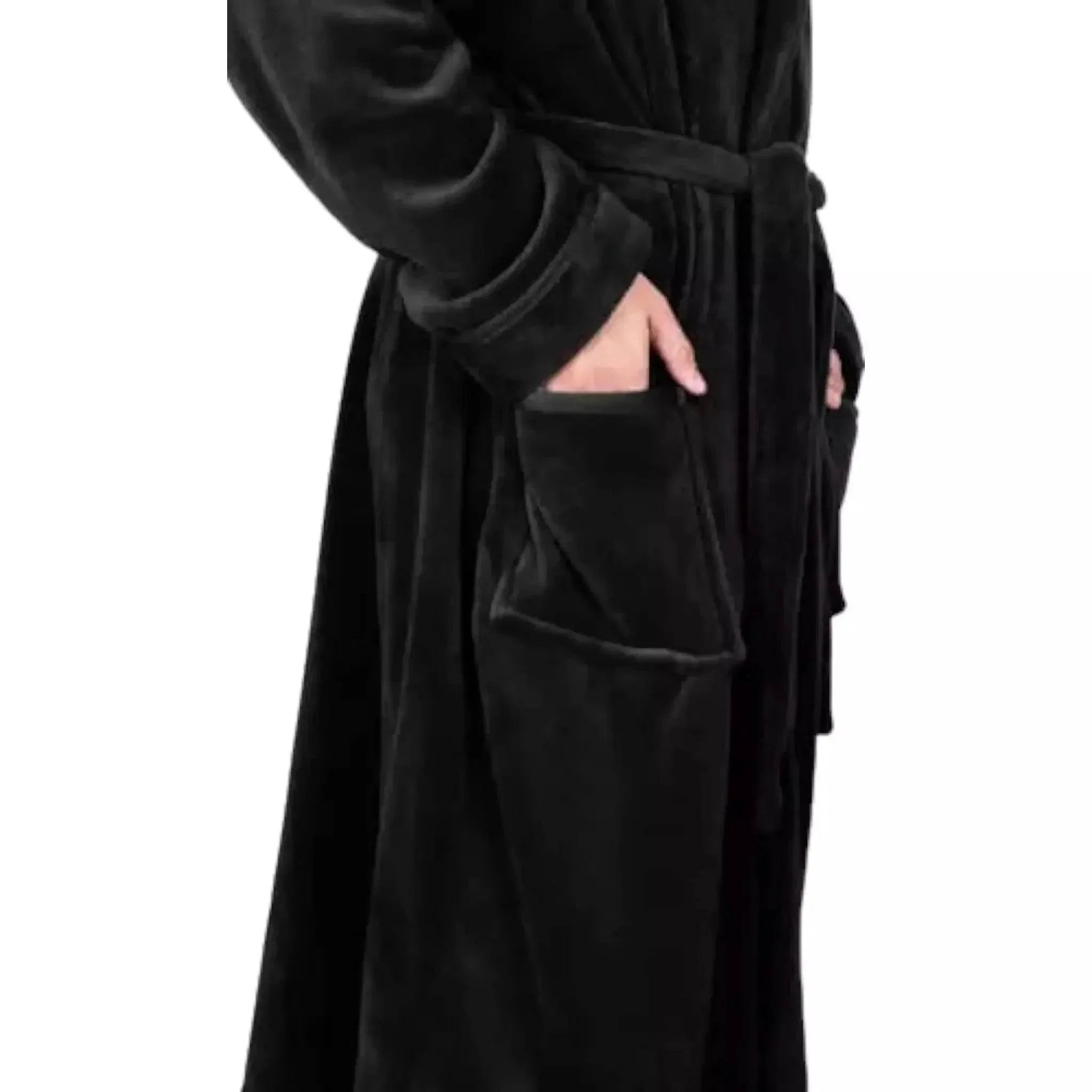Unisex Fleece Hooded Bathrobes