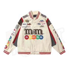 Vintage M&M Racing bestickte Jacke
